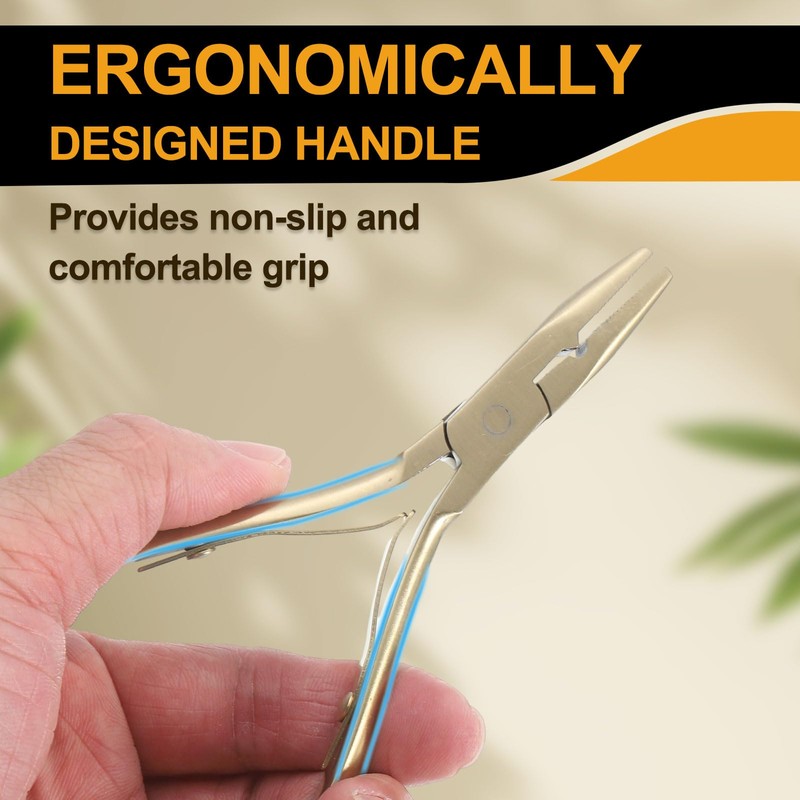HARFINGTON Hair Extension Pliers 5" Stainless Steel Hair Extension Tool