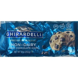 GHIRARDELLI NON DAIRY Dark Chocolate Premium Baking Morsels Chips 10 oz Bag