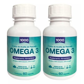 Omega 3 1000 mg | 120 Cápsulas Blandas | Aceite de Pescado con EPA y DHA | Alta Concentración, No GMO
