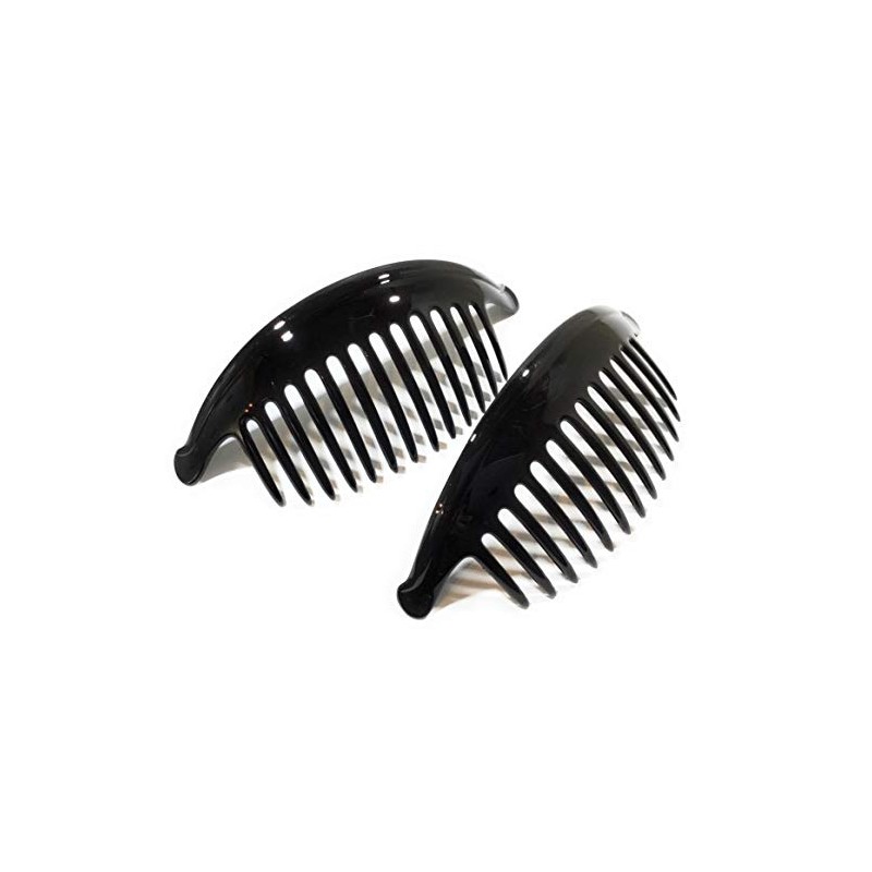 niavida 2 x Steckkamm puristisch schwarz 17 cm - made