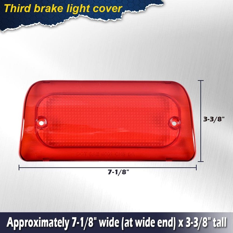 G-PLUS 3rd Brake Light Lens Cover Compatible with1994-2004 Chevy S10