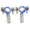 Stainless Steel Adjustable Pipe Bracket Clamp - Wall/Ceiling Mount Support