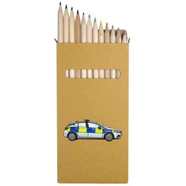 Azeeda 12 x 'UK Police Car' Long 178mm Coloured Pencils/Pencil Set (PE00047213)