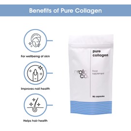 Proto-Col Proto-col Pure Collagen Capsules 400mg (90 Capsules) | Daily Anti-Ageing Supplement with Verisol for Skin Elasticity, Hair, Nails and Joints | Made in The UK