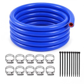 5/8" ID Silicone Heater Hose 5ft, 5 Clamps 10 Zip Ties