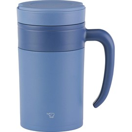 Zojirushi SE-KAE48AZ Stainless Tea Tumbler with Handle, 16-Ounce, Prussian Blue
