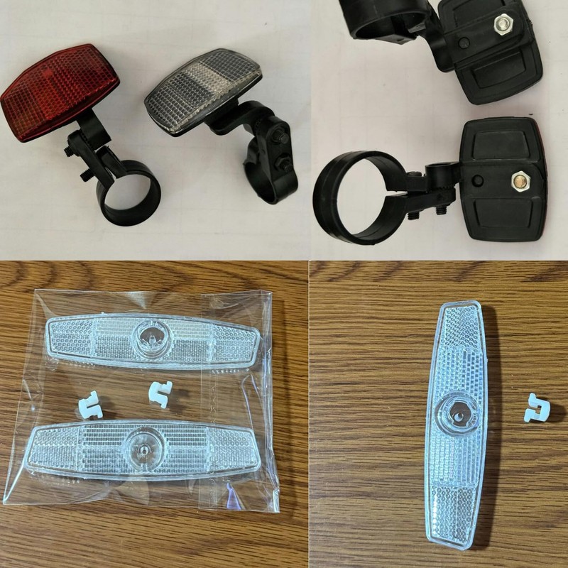 XINYUICEAN Reflectores de Bicicletas, 6 Reflectores de Plástico para Bicicleta
