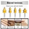 LEATBUY 1/2 Inch Shank Architectural Molding Router Bit Set 5