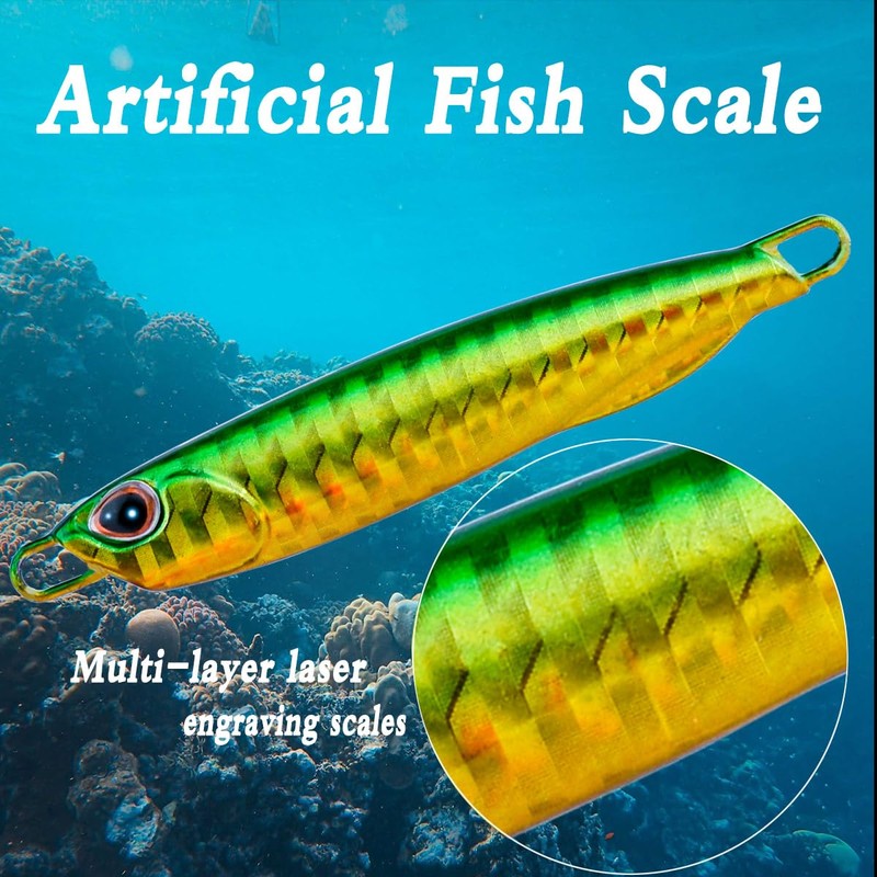 Jigs Fishing Lure Bass Cyprinid Sinking Spoon Metal Micro Jigging