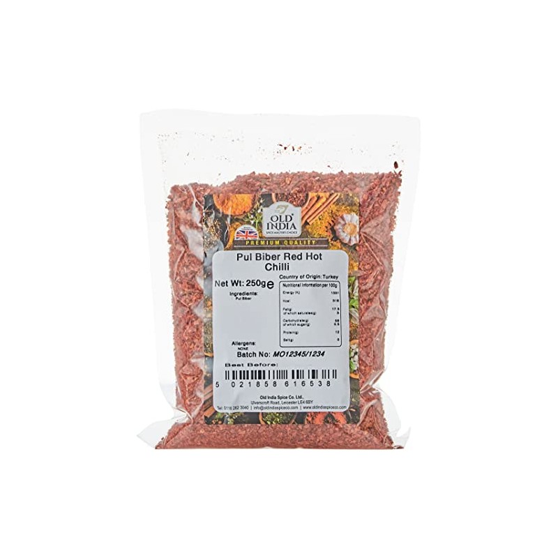 Old India Pul Biber Red Hot Chilli 250g