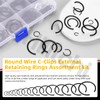 Hilitchi 322PCS 14 Sizes 65Mn Steel Round Wire Snap Rings