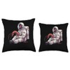 Cherry Shrimp As An Astronaut Throw Pillow