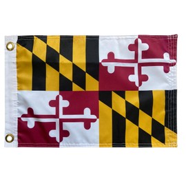 Homissor Maryland Flag 12x18 Inch Double Side MD State Flag Small Maryland Boat Flags Durable Banner with Grommets for Outdoor Indoor