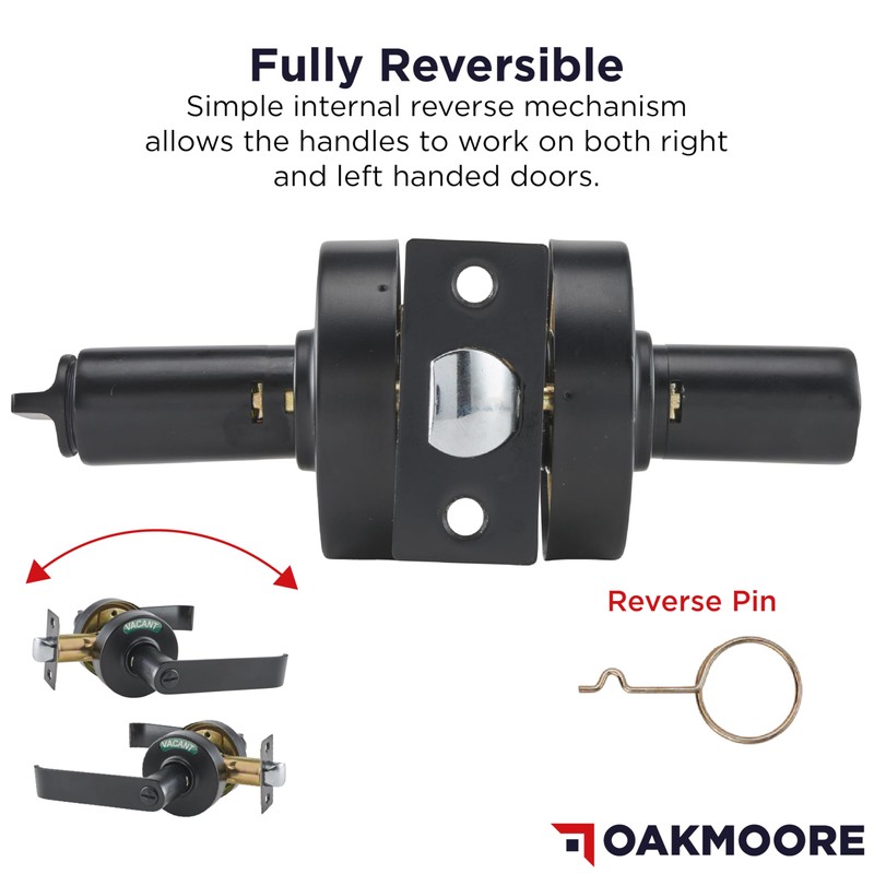 Commercial Door Handle Lock, Bathroom Locks for Home Doors, Vacant