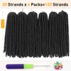 WIGNEE 120 Strands Faux Locs Crochet Hair 10 Inches Short
