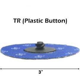 25PCS 3 inch Zirconia Roll Lock Die Grinder Sanding Discs Quick Change 36 Grit