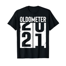 Funny 21 Years Old 21st Birthday Odometer Oldometer Gift Men T-Shirt