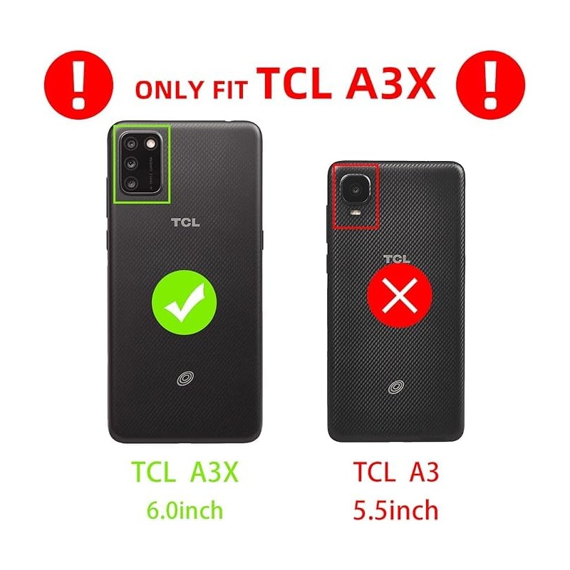 KuDiNi for Alcatel TCL A3X Case, A600Dl Case for Women