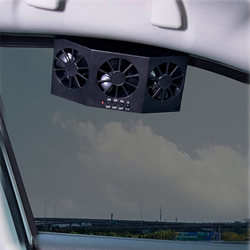 CYDZSW Car Solar Powered Window Exhaust Fan,Car Air Purifier,Car Solar