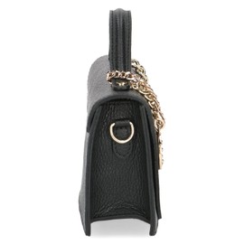 CAPRICE Women's Leather Handbag, Small, Black Nappa, 1, Black (Black Nappa)