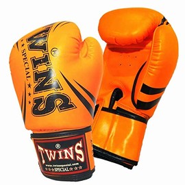 Twins PU Leather Boxing Gloves DM31 Orange 8oz
