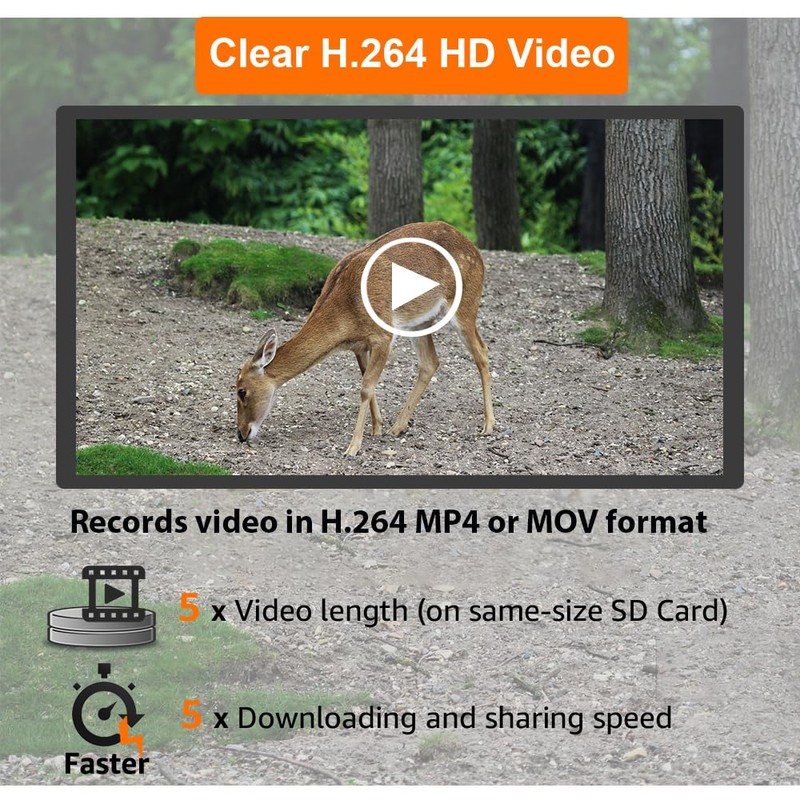 GardePro A3S Trail Camera (Non-Cellular, Non-WiFi), 64MP Photo & 1296P