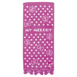 Marushin Sanrio My Melody Face Towel, 13.4 x 31.5 inches (34 x 80 cm), Lovely Melody, 100% Cotton, Jacquard Towel 3005025500