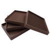 Non-Slip Furniture Pads, 4" x 4", Brown, 4 Pack