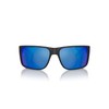 Native Eyewear Men's Badlands Rectangular Sunglasses, Matte Black/Blue Mirrored Polarized,