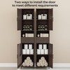 Homhedy 67" H Tall Bathroom Storage Cabinet with 2 Barn