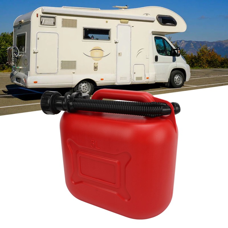 Gas Can 5L 1.3 Gallon ABS Leakage Free Red Portable