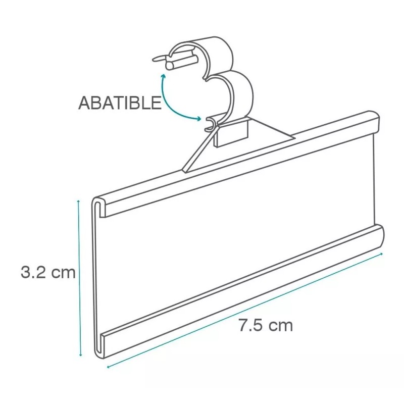 Exhivit Soporte Porta Precio Para Alambre | 7.5 X 3.5