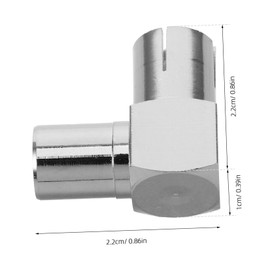 SHOWERORO 4pcs Right Angle Tv Connector Heavy Duty Metal Antenna Adapter for Cable Tv Signal Devices Shape Design for Tight Spaces Durable Reliable Connection
