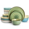 Sweese Plates and Bowls Sets, 18 Piece Dinnerware Set Porcelain