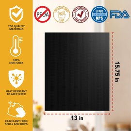 bbq grill mats for outdoor grill 100% Non-Stick Grill Mats&Baking Mats, Heavy Duty,Reusable and Easy to Clean for Gas, Charcoal, Electric Gril -15.75 x 13Inch Set of 7