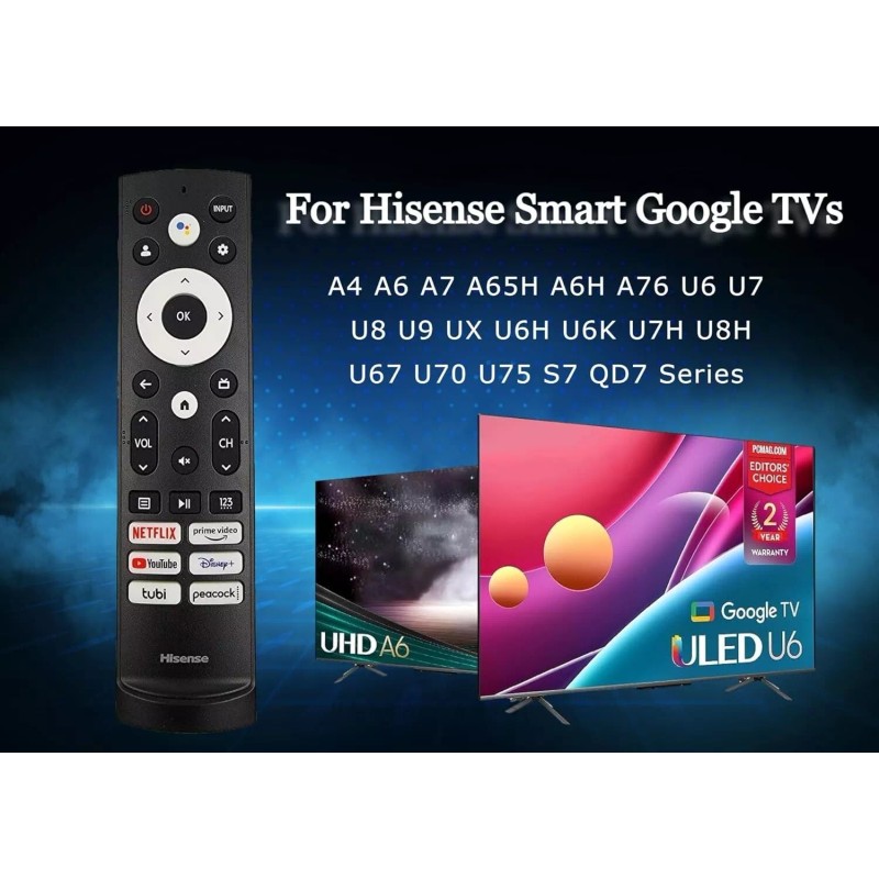 For Hisense Original ERF3V0H Remote Control for All Hisense Google