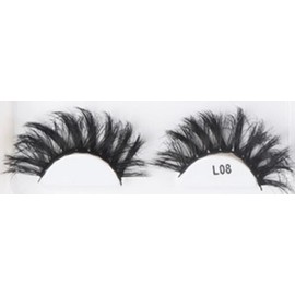 False Eyelashes 1 Pair - Professional Reusable 8D Mink Lashes - Natural Waterproof Thick Fluffy Fake Eyelashes Faux Mink Eyelashes (L08)