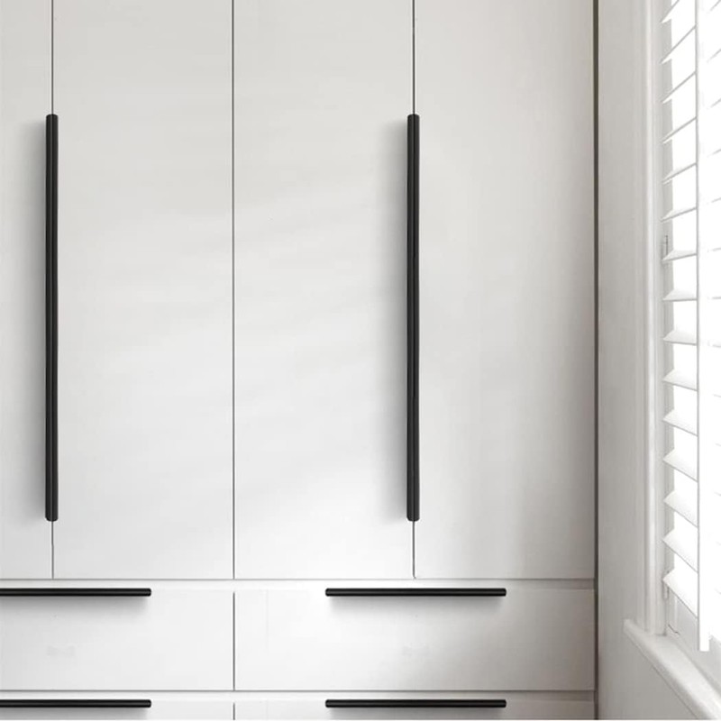 KYRYD 4 Pack Concealed Kitchen Cupboard Handles ，Finger Edge Pull