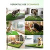 Pawhoo 1.2'' Thick Woven Fake Grass Mat for Dog, Glue-Free