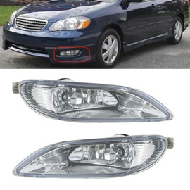 munirater Fog Lights Lamp Replacement for 2002 2003 2004 Camry, Clear Lens Bumper Driving Lights (Left and Right Side)