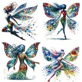 DTLIFEK Butterfly Girls Wall Decals Removable Dance Fairy Wall Stickers Dancing Angel Girl Wall Art Flying Cartoon Princess Peel and Stick Wall Murals for Girls Bedroom Nursery Home Decoration 66046