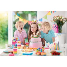 Stylex 14549 - Gold and Silver Hologram Effect Party Crowns with Elastic Band for Attaching, Pack of 5