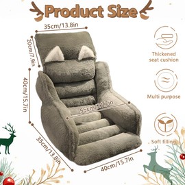 GKWW Cute Chair Cushion Plush Non-Slip Rocking Chair Cushion Desk Chair Cushion Cartoon Waist Chair Cushions for Dining Chairs Seat Cushion Back Cushion for Dorm Floor Car Office Patio