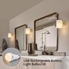 Powfloven Gold Rechargeable Battery Operated Wall Sconces Set of 2
