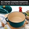 MUELLER HOME 4.5 QT Enameled Cast Iron Dutch Oven, Heavy-Duty