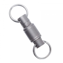 Quick Release Keychain,Titanium Detachable Dual Key Ring, Pull Apart Key Ring Car Key Holder,Secure Key Attachment to Bag Purse & Belt