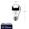 4.5W LED A19 2700K FILAMENT HALF MIRROR E26 120V FULLY