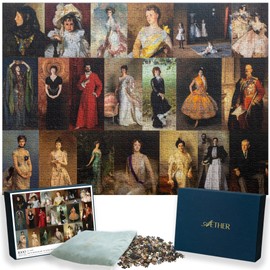 Aether Puzzles - The Portraiture of John Singer Sargent Puzzle, Premium 1000 Piece Jigsaw Puzzle for Adults, Glare-Free, Soft-Touch Puzzles, Made in USA, 26.6" x 19.25"