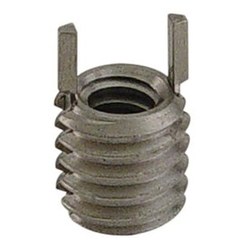 3/8-16 Int. THD, 1/2-13 Ext. THD, 0.50 Lg, Thinwall, Keylocking Threaded Inserts, Stainless Steel (1 Each)