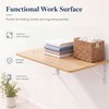 Wall Mounted Folding Table 31.5”Lx15.7”W, Space-Saving Fold Down Desk for